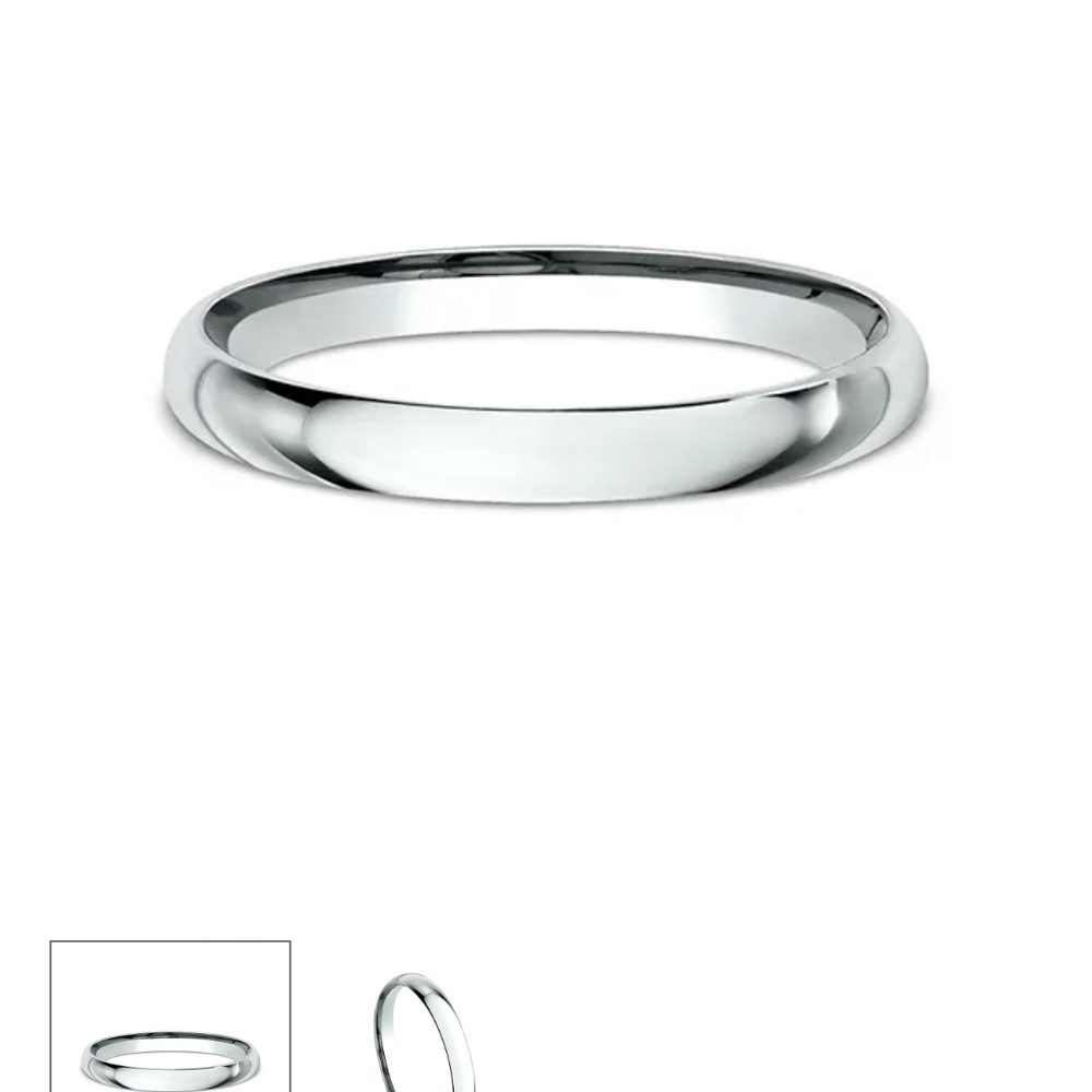 BenchMark 10k 2mm White Gold Band